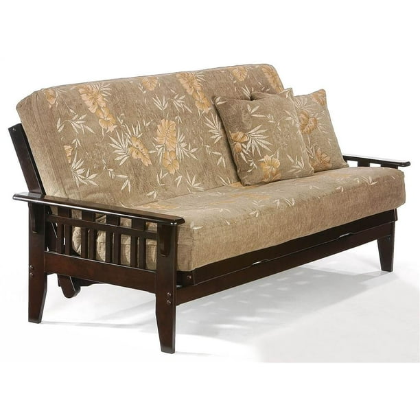 Wood Futon Frame In Dark Chocolate Finish Standard Loveseat Walmart Com Walmart Com