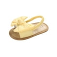 thumbnail image 3 of Douhoow 0-18 Months Baby Girls Bow Knot Sandals Casual Soft Sole Flat Non-Slip Patchwork Shoes, 3 of 8