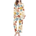 thumbnail image 2 of Women’s Pajamas Women Casual Fashion Printed Long Sleeve Casual Pants Pajamas Suit Pajamas Women Fall Pajamas Women，Women s Loungewear Set Loungewear Sets Woman, 2 of 5