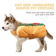thumbnail image 4 of Hot Dog Pet Dog Costumes，Funny Food Halloween Pet Apparel Costume Halloween Party Dog Clothing Funny Pets Party Cosplay Apparel for Small Dogs and Cats(2XS,Light Brown), 4 of 9