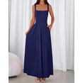 thumbnail image 2 of BTFBM Women Summer Square Neck Maxi Dress Spring Elegant Classy Sleeveless Formal Wedding Guest Cocktail Dresses, 2 of 8