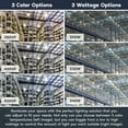 thumbnail image 2 of Luxrite 200/220/240W UFO High Bay LED Shop Lights, Up to 36000 Lumens, 3CCT, 5FT Hardwire Cable, IP65, UL Listed, 2 of 7