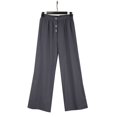 thumbnail image 4 of Baberdicy Linen Pants Women Womens Linen Beach Pants Casual Elastic High Waisted Wide Leg Loose Comfy Trousers with Pockets, 4 of 8