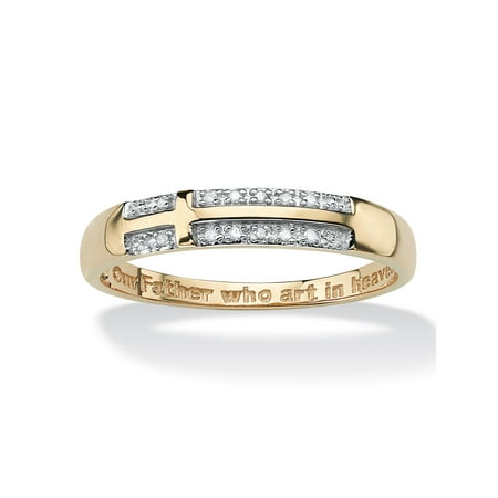 Mens Wedding Bands Cross - Men's Diamond Accent