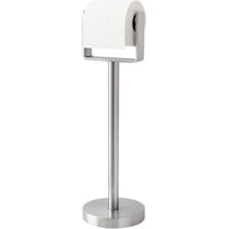 Toilet Paper Holder Free Standing, Stainless Steel Toilet Paper Stand, Weighted Base Floor Tissue Roll Holder for Bathroom, Brushed Nickel 200UP