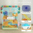 thumbnail image 4 of PawHut 18.5" Hamster Cage with Tube System, Exercise Wheel, Light Blue, 4 of 10