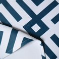 thumbnail image 4 of FFIY Valance Curtains for Kitchen Short Half Window Cafe Curtains, Navy Blue Foral Circle, 52x18 Inch, 4 of 8