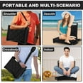 thumbnail image 7 of Stadium Seats with Back Support Cushion, Folding Stadium Seats for Bleachers Hold up 400lbs, Wide Bleacher Seat with Shoulder Strap & Handle Comfort for Sports Events (Black, 1pcs), 7 of 7