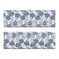thumbnail image 2 of Floral Bench Cushion Set of 2, Abstract Hand Drawn Spring Season Blooms in Pastel Colors with Leaves, Standard Size Foam Pad and Decorative Cover, Pale Grey Slate Blue, by Ambesonne, 2 of 4