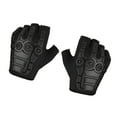 thumbnail image 3 of Guantes sin dedos transpirables con protección de palma y antideslizantes para hombre. Negro, 3 of 9