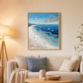 thumbnail image 5 of DIY Ocean Wave Pearl Diamond Painting Art Kit with Frame, Beach Pearl Beads Art Craft for Adults Beginner, Gemstone Diamond Dots Beads for Home Wall Decor, 5 of 5