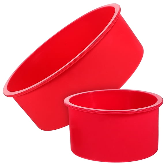 2-Pack Round Silicone Cake Molds Baking Pans for Cakes, Brownies, Cookies - Non-Stick Flexible Baking Trays