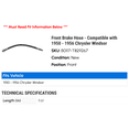 thumbnail image 2 of Front Brake Hose - Compatible with 1950 - 1956 Chrysler Windsor 1951 1952 1953 1954 1955, 2 of 2
