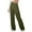 Army Green, variant on Fmbrln Womens Straight Leg Pants Casual Button Stretchy Waist Office Business Work Pants Dressy Pants Blue XL