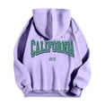 thumbnail image 4 of MHFRRA Sudadera con Capucha y Estampado de Letras, Informal, con Bolsillo Frontal, Ropa de Calle Cómoda para Uso Diario Rojo, 4 of 5
