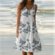 thumbnail image 2 of Vestido HUOGUO, estampado de moda para mujer, vacaciones y verano, sin mangas, 2 of 5