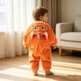 thumbnail image 2 of MEZZALL Child Cozy Flannel Romper Jumpsuit For Boys Winter Animal Home One-Pieces Sleepwear Toddler Casual Home Cozy Bodysuit, 2 of 9