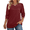 Dark Red, variant on Zeagoo Womens Plus Size Long Sleeve Tops Fall Crewneck Shirts Pleated Design Casual Dressy Blouses