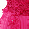 thumbnail image 6 of IBTOM CASTLE Flower Little Big Girls Maxi Dress Bridesmaid Wedding Pageant Party Princess Communion Floral Boho Vintage Lace Dance Gown 6-7 Years Hot Pink, 6 of 8