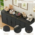 thumbnail image 6 of Hiphuta 70.8"W Large Buffet Cabinet with Storage, Modern Farmhouse Sideboard with 6 Doors, Coffee Bar for Kitchen Dining Room Living Room, Black, 6 of 7