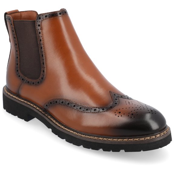 Vance Mens Hogan Wingtip Slip-on Chelsea Boot