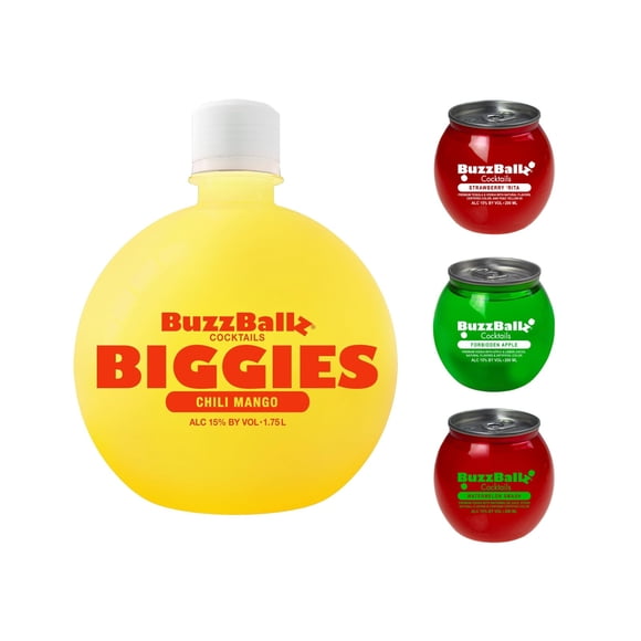 Pack 1 Buzzballz 1.75L + 3 Buzzballz 200 ml