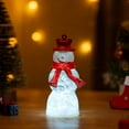 thumbnail image 3 of nTRIUQJ Holiday Series 354 Inch LED Snowman Rotating Light Desktop Ornament for Family Festive Decoration with Warm Glow White1, 3 of 4