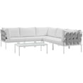 thumbnail image 4 of Modway Harmony 6 Piece Outdoor Patio Aluminum Sectional Sofa Set, Multiple Colors, 4 of 16
