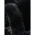 thumbnail image 5 of INSPIRE CHIC Women's Faux Fur Turn Down Collar Open Front Cropped Fluffy Jacket XS Black, 5 of 6