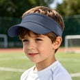 thumbnail image 4 of Sun Protective Kids Sun Hat for Outdoor Sports Breathable Visor Cap with Adjustable Headband Ideal for Boys and Girls, Grey, 4 of 8