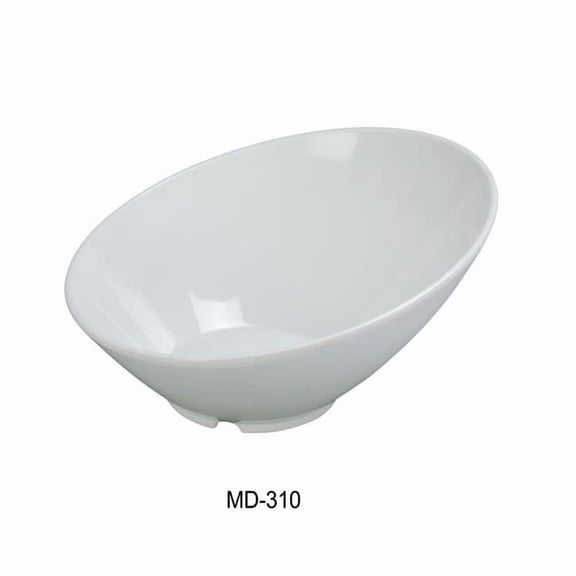 Yanco MD-310 10 in. 36 oz Milando Sheer Bowl - Melamine, White - Pack of 24