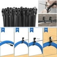 thumbnail image 2 of Attaches en Nylon de 12 Pouces avec Trou pour Vis Attaches Robustes Attaches Murales Sangles de Gestion de Tête Fixe pour Usage Intérieur Extérieur Automobile, 2 of 9