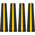 thumbnail image 1 of KFFKFF Set of 4 Single-Channel Rubber Cable Protection Ramps with a Robust 22046Lbs Weight Tolerance, Ideal for Driveway Hose and Cable Ramp Protection Cover, 1 of 9