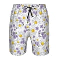 thumbnail image 3 of Pofeuu Daisies Flowers Prin Men's Swim Trunks Quick Dry Bathing Suit Swimming Board Shorts Mesh Lining Beach Swimwear-Large, 3 of 6