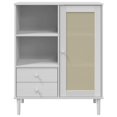 thumbnail image 3 of vidaXL Highboard SENJA Rattan Look White 90x40x112 cm Solid Wood Pine, 3 of 5