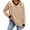 Khaki #021, variant on Womens Long Sleeve Tops Business Casual V Neck Loose Fit Color Block Shirts Summer Fall Fashion Pullover Sweatshirts Khaki S