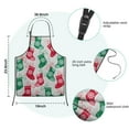 thumbnail image 7 of Christmas Stocking Pattern Kids Aprons for Girls and Boys,Adjustable Neck Strap Toddler Aprons for Kids Cooking Baking, 7 of 7