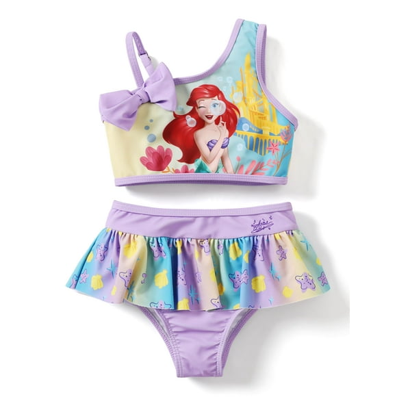 Traje de baño Disney Princess con pajarita con un solo hombro Tankini 2Y