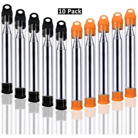 

Pocket Size Fire Bellows Gear Collapsible Fire Blower Pipe Campfire Tool Builds Fire Premium Stainless Steel Fire Bellowing Tube for Outdoor Camping Traveling Fireplace (Black+Orange)
