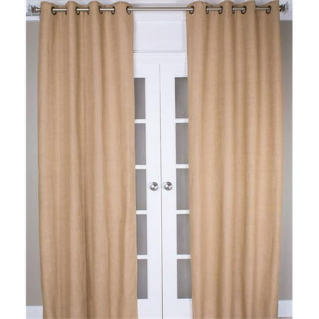 Indias Heritage P171 84 Espresso Burlap Curtain Panel Espresso