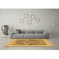 thumbnail image 3 of Ahgly Company Indoor Round Abstract Brown Modern Area Rugs, 7' Round, 3 of 4