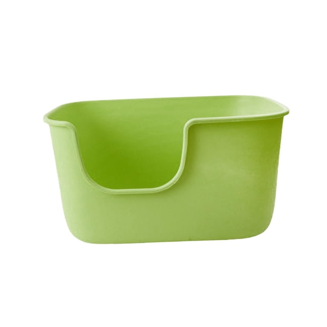 Milaget High Sided Cat Litter Boxs Cage Litter Pans for Kitty Hamsters Small Animals Green