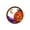 Orange, variant on Halloween Stained Glass Style Window Clings Round Colorful -o- Window Decals Pumpkin Purple Cloud Reusable Stickers For Glass Door Halloween Home Decor