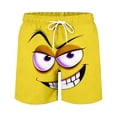 thumbnail image 4 of ibiyuan Men Swim Trunks Funny Expression Graphic Lightweight Sports Vacation Shorts Drawstring Waist Mens Bathing Suits Beach Pool Swimwear, 4 of 4