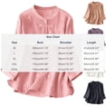 thumbnail image 3 of Dpjklzsn Women's Cotton Linen Embroidered Blouse, 3/4 Sleeve Button Down Shirt, Loose Fit Casual Summer Top, 3 of 9