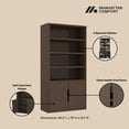 thumbnail image 4 of Rivington Armoire Bibliothèque Moderne en Noyer (4 Tablettes) - Ensemble de 2, 4 of 9