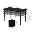 thumbnail image 3 of Mainstays Table pliante 4 pieds, noire, 3 of 9