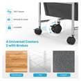 thumbnail image 4 of 15-Drawer Rolling Storage Cart, Mobile Utility Cart with Wheels - Home Office Organizer, Scrapbook, School Supplies (Grey & Black), 4 of 8