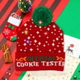 thumbnail image 5 of chaungfeng LED Santa Hat, Light Up Knitted Christmas Hat for Women Men, Warm Ear Protection Woolen Hat Winter Cap for Party, Gift, Event, Holiday, Indoor Outdoor, 5 of 6