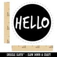 thumbnail image 2 of Hello in Circle Rubber Stamp for Scrapbooking Crafting Stamping - Small 3/4 Inch, 2 of 7